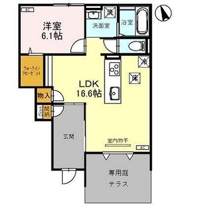 大形駅 徒歩14分 1階の物件間取画像